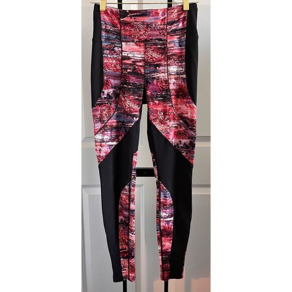 Lululemon Sweat & Repeat Legging 28" Black Dahliascape Everlux Size 6 W5BCWS EUC - Picture 3 of 9